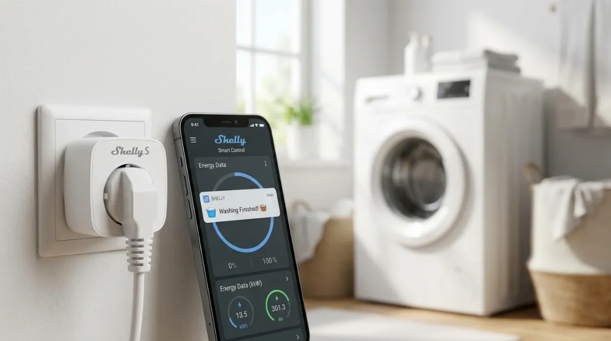 Nie wieder umsonst laufen: Die perfekte Lösung für deine Shelly Plug S Waschmaschine