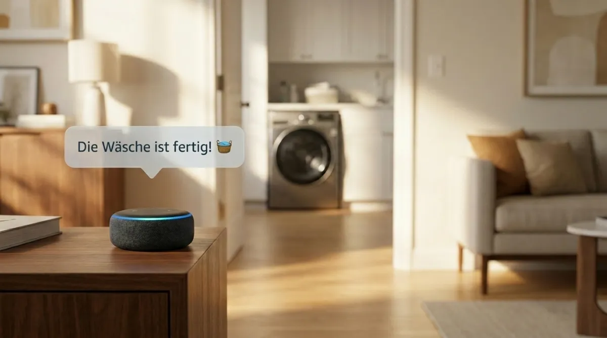Sprachansage statt Push-Nachricht: So steuerst du deine Shelly Waschmaschine mit Alexa